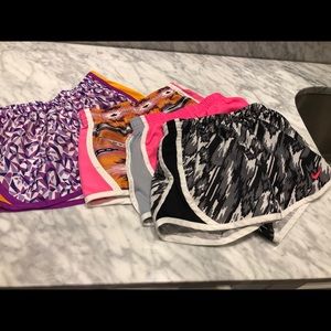 Nike Girls Lot of 4 Dri-Fit athletic shorts 6X